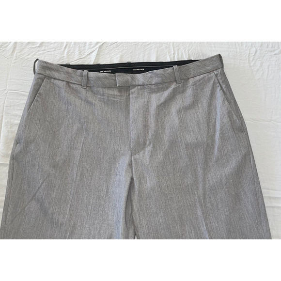 Van Heusen Straight Fit Flex Washable Microfiber Dress Pants, Slacks. 38X28, EUC - Picture 6 of 9